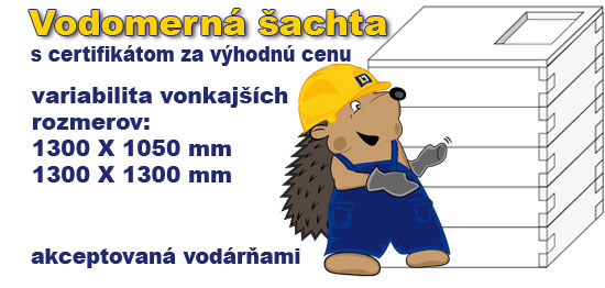 Vodomerná šachta akceptovaná vodárenskými spoločnosťami