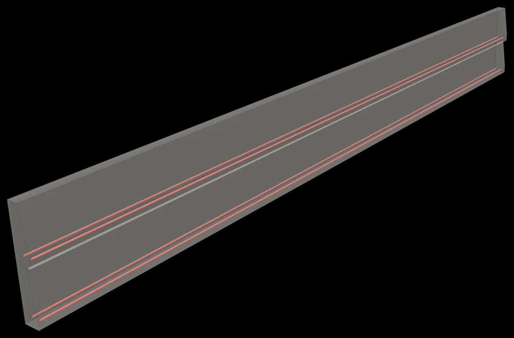3D lamelová doska s betonárskou oceľou