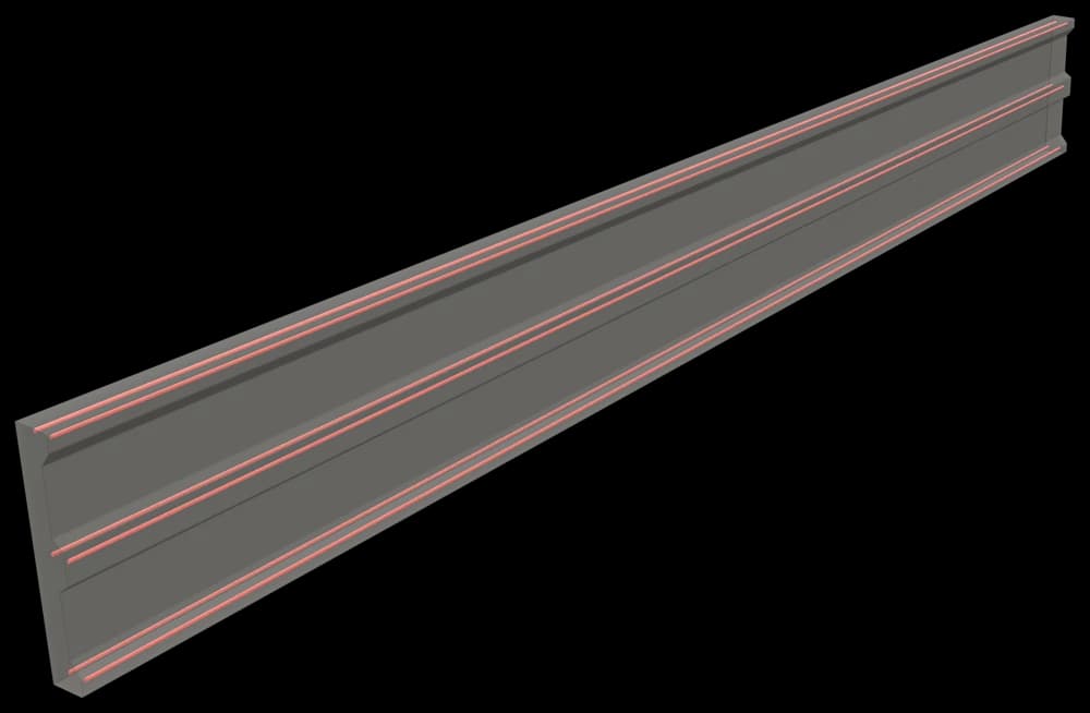 3D zosilnená doska so 6 kusmi betonárskej ocele