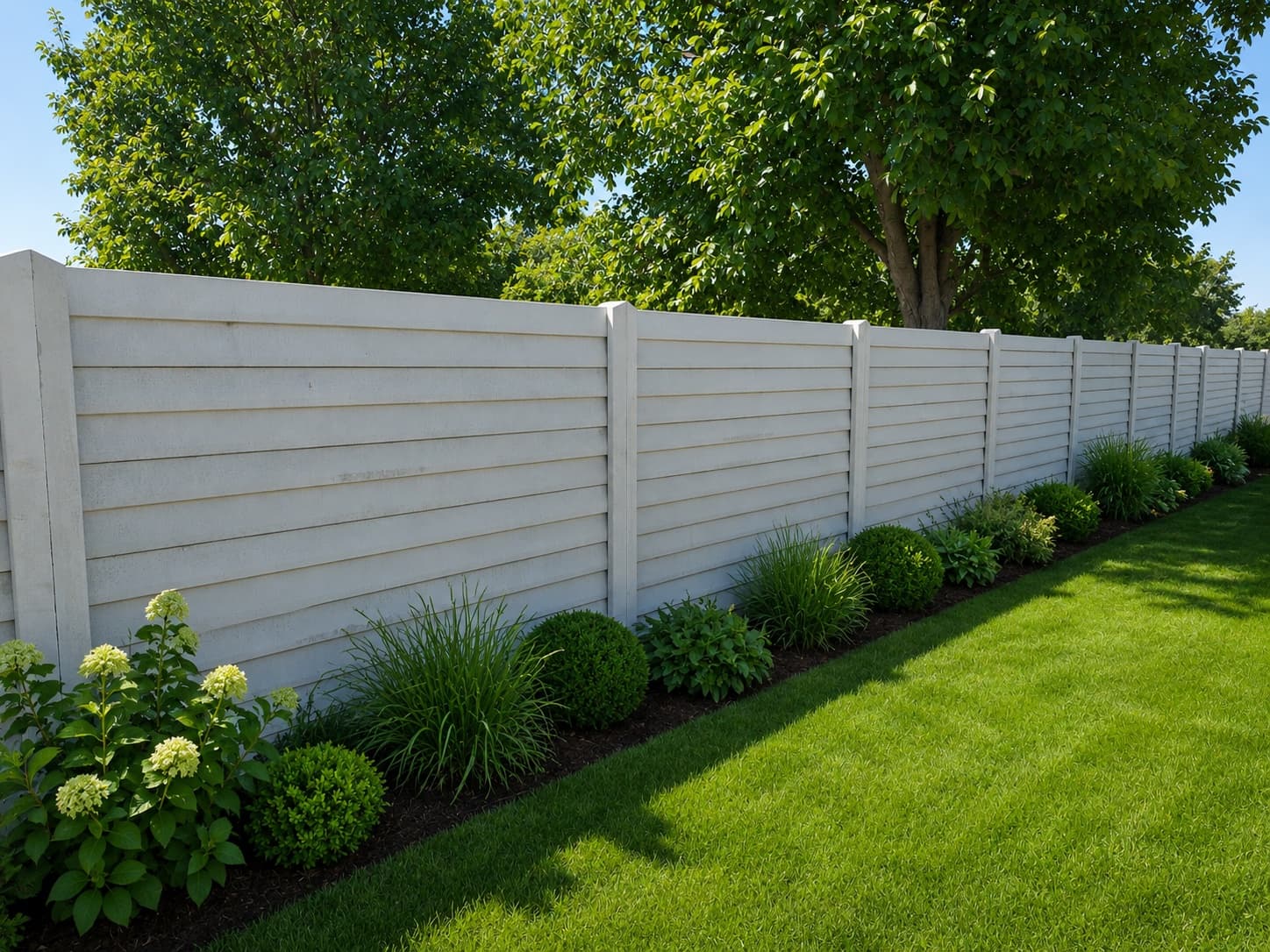 Betónový plot LUKAPLOT pri rodinnom dome