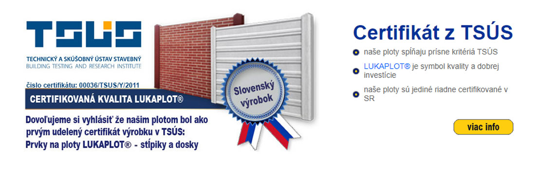 LUKABETON Certifikáty